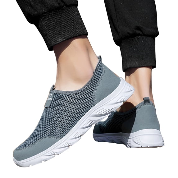GiLiling Men's Slip On Walking Shoes Breathable Mesh Lightweight Non Slip Casual Athletic Sneakers for Outdoor Work