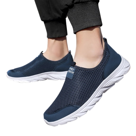 GiLiling Men's Slip On Walking Shoes Breathable Mesh Lightweight Non Slip Casual Athletic Sneakers for Outdoor Work
