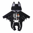 thumbnail image 1 of GiLiling Newborn Baby Bat Costume Halloween Cosplay Cloak Romper with Wings Ears Hoodie My First Halloween Outfit for Boys Girls (Black, 0-3 Months), 1 of 7