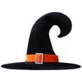 thumbnail image 1 of ​​GiLiling Novelty Adult-Sized Witch Hat Accessory​​ | Themed Headwear for Halloween Costume Parties and Spooky Event Character Ensembles, Black Witch Costume Hat Accessory, 1 of 9