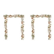 GiLiling Pumpkin Fall Garland Maple Leaves, 6ft Hanging Vine Maple Garland Artificial Autumn Foliage Garland Thanksgiving Decor for Home Wedding Fireplace Party Christmas