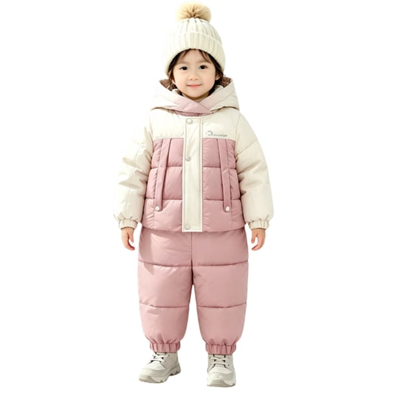 Coldd Pics GiLiling Quilted Graphic Winter Warm Snowsuit with Accessories for Kids ...