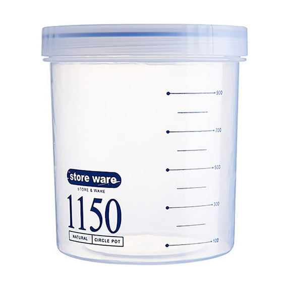 GiLiling Round Airtight Plastic Storage Jars with Lids, Sealed Multigrain and Dry Food Canisters for Kitchen Pantry, Cereal, Rice, Pasta, Stackable