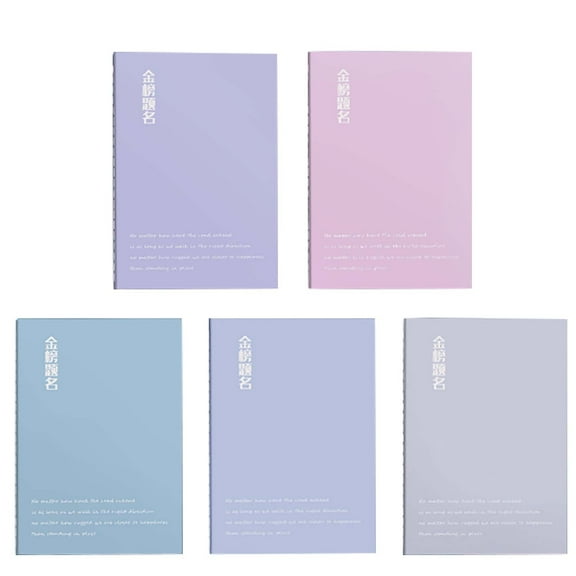 GiLiling Set of 5 A5 Cute Cover Ruled Notebooks 8"x5.5" with 0.8mm Line Guides, Memo Pad Collection for Professional Journaling Tasks and Premium Gift Presentation Packages