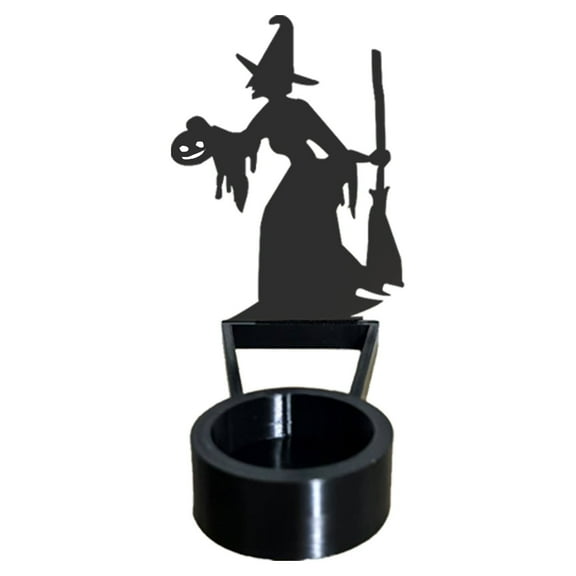 GiLiling Shadow Candle Holders Decor - Halloween Tealight Candle Stands with Silhouette Designs, Tabletop Centerpiece Display, Scary Candle Stands Table Decor Spooky