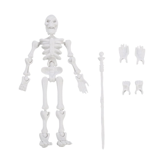 GiLiling Skeleton Toy 3D Printed Multi-Jointed Movable Skeleton Decor | Collectible Desk/Shelf Decor for Creative Scene Arrangements, Photography Props, and Themed Display Customization