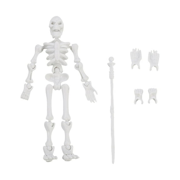 GiLiling Skeleton Toy 3D Printed Multi-Jointed Movable Skeleton Decor | Collectible Desk/Shelf Decor for Creative Scene Arrangements, Photography Props, and Themed Display Customization