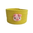 GiLiling Small Rope Basket Round Woven Storage Cute Dog Toy Baskets