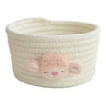GiLiling Small Rope Basket Round Woven Storage Cute Dog Toy Baskets