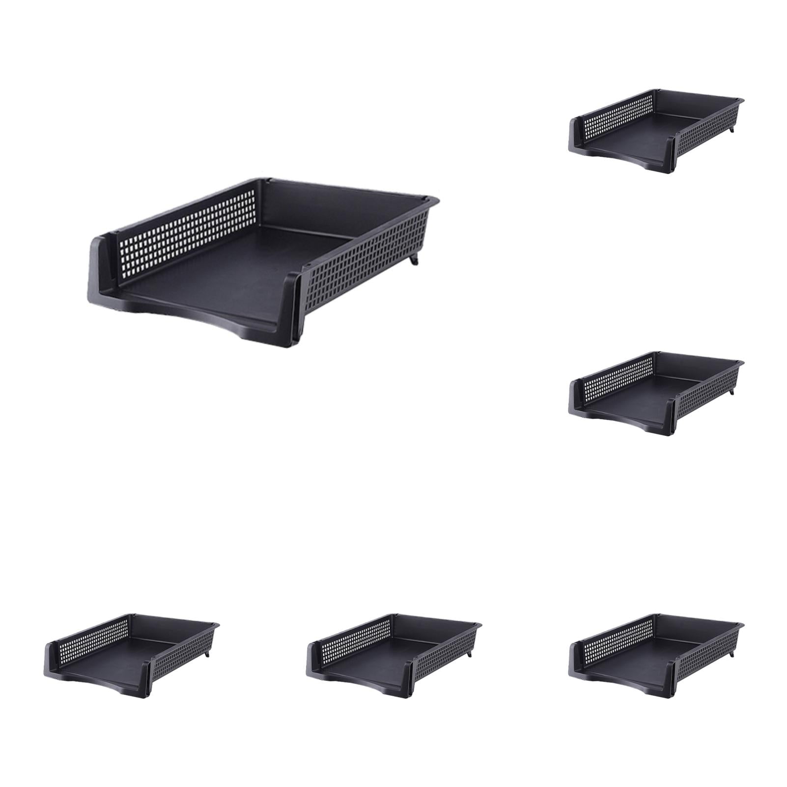 GiLiling Stackable Desktop File Organizer, Plastic Paper Management ...