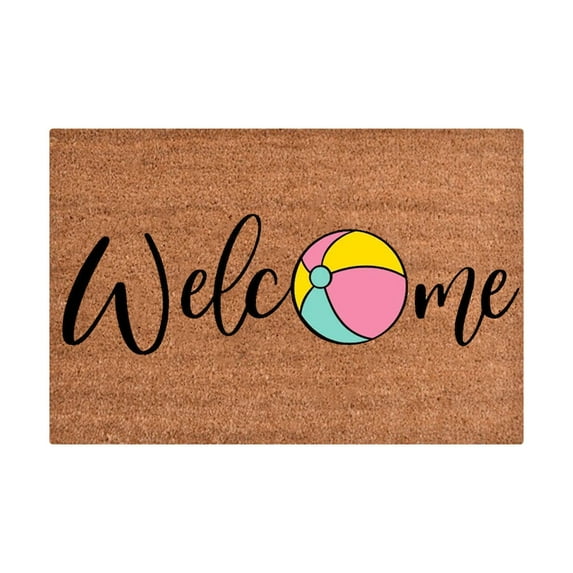 GiLiling Summer Welcome Doormat Funny Cute Door Mat Welcome Friends Funny Doormats New Home Door Mat Indoor Outdoor Door Mats Easy Clean 23.6*15.7inch