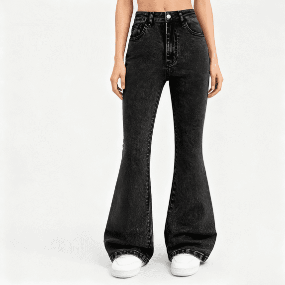 GiLiling Teen Girls Wide Leg Vintage Baggy Jeans High Waist Cargo Denim Pants Elastic Waist Y2k Aesthetic (Grey, 7-8 Years) (Grey, 13-14 Years)