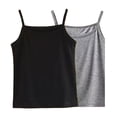 thumbnail image 1 of GiLiling Toddler Baby Girls 2 PCS Tank Top Sleeveless Loose Camisole Thin Strap Solid Summer Dance Beachwear (Black, 3-4 Years), 1 of 9