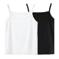 thumbnail image 1 of GiLiling Toddler Baby Girls 2 PCS Tank Top Sleeveless Loose Camisole Thin Strap Solid Summer Dance Beachwear (Navy, 5-6 Years), 1 of 9