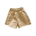 thumbnail image 1 of GiLiling Toddler Boys Plaid Linen Shorts, Elastic Waist Lightweight Breathable Summer Casual Shorts for Kids Casual Outwear (A, 3-4 Years), 1 of 6
