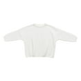 thumbnail image 1 of GiLiling Toddler Boys and Girls Knit Sweater - Crewneck Long Sleeve Cotton Pullover for Casual Outings and Travel (White, 3-6 Months), 1 of 4
