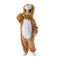 thumbnail image 1 of GiLiling Toddler Cute Lion Dress-Up Outfit for Girls and Boys - 3D Hooded Animal Jumpsuit with Tail for Halloween Party (Khaki, 18-24 Months), 1 of 9