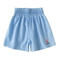 thumbnail image 1 of GiLiling Toddler Kids Girls Elastic Waist Casual Shorts Cute Bunny Embroidery Lightweight A-line Summer Shorts for Little Girls Daily Wear (A, 2 Years), 1 of 9