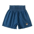 thumbnail image 1 of GiLiling Toddler Kids Girls Elastic Waist Casual Shorts Cute Bunny Embroidery Lightweight A-line Summer Shorts for Little Girls Daily Wear (Dark Blue, 5 Years), 1 of 4