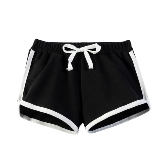 GiLiling Toddler Kids Soccer Basketball Shorts Cotton Gym Athletic Running Sports Shorts Boys Girls Casual Short Bottoms (Black, 3-4 Years)