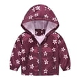 thumbnail image 1 of GiLiling Toddler Raincoat Waterproof Lightweight Kids Rain Poncho Jacket Windbreaker Outwear Coat for Baby Girls (Red, 4-5 Years), 1 of 8