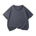 thumbnail image 1 of GiLiling Toddler T Shirts Cotton Summer Basic T Shirts Boys Girls Tee Undershirt Short Sleeve Crew Neck Shirt (Grey, 15-16 Years), 1 of 8