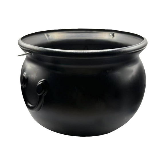 ​​GiLiling Two Sizes Black Cauldron Bucket​​ | Halloween Candy Bowl with Witch Kettle Design for Themed Decorations and Festive Party Display Solutions