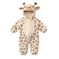 thumbnail image 1 of GiLiling Unisex Toddler Baby Animal Costume Halloween Dress Up Outfits for Baby Boys Girls Cartoon Hooded Romper Jumpsuit (Khaki, 12-18 Months), 1 of 4