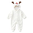 thumbnail image 1 of GiLiling Unisex Toddler Baby Animal Costume Halloween Dress Up Outfits for Baby Boys Girls Cartoon Hooded Romper Jumpsuit (White, 3-4 Years), 1 of 4