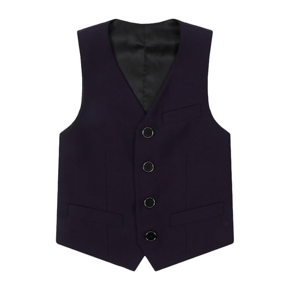 GiLiling Vest for Boys Girls Lightweight Casual Uniform Jacket Underarm Top Fashion School Gilet Sleeveless Waistcoat Coat (Purple, 18-24 Months)