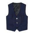 thumbnail image 1 of GiLiling Vest for Boys Girls Lightweight Casual Uniform Jacket Underarm Top Fashion School Gilet Sleeveless Waistcoat Coat (Navy, 11-12 Years), 1 of 6