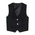 thumbnail image 1 of GiLiling Vest for Boys Girls Lightweight Casual Uniform Jacket Underarm Top Fashion School Gilet Sleeveless Waistcoat Coat (Black, 13-14 Years), 1 of 6