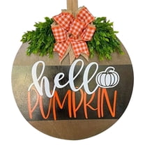 ​​GiLiling White Pumpkin Welcome Hanging Sign Front Door Decor Fall Porch Decorative Wooden Plaque Rustic Farmhouse Wall Accent for Garden Gate Entryway Greeting Embellishment​​