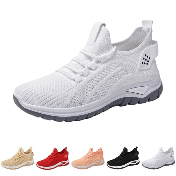 GiLiling Women Bowling Shoes Orthopedic Plantar Non Slip Work Air-Cushion Arch Support Lace up Tennis Sneaker Comfortable Casual Walking Sneakers (White, 6.5)
