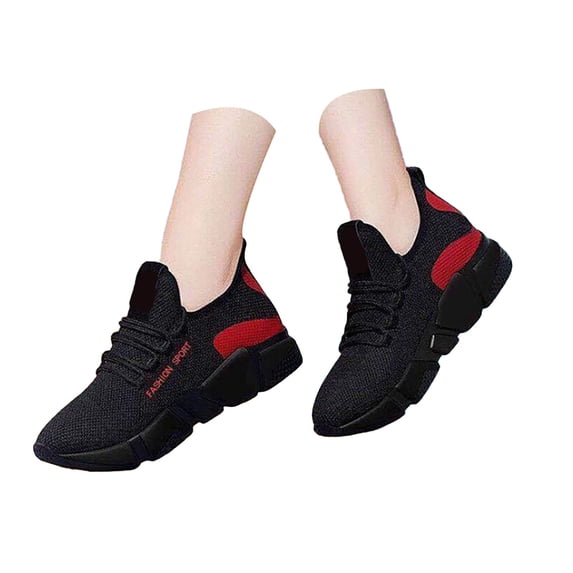 GiLiling Women's Walking Sneakers Breathable Knit Sports Shoes Lightweight Non Slip Thick Rubber Sole Casual Athletic Workout Running Trainers