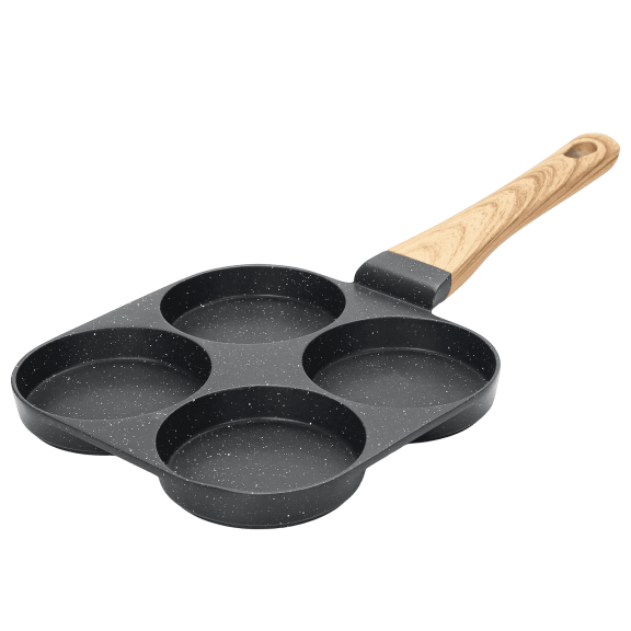 GiPP Nonstick Egg Frying Pan, 4-Cup Granite Non Stick Omelette Pan Skillet for Breakfast, Pancake Pan with Heat-Resistant Handle, Compatible with All Stovetops