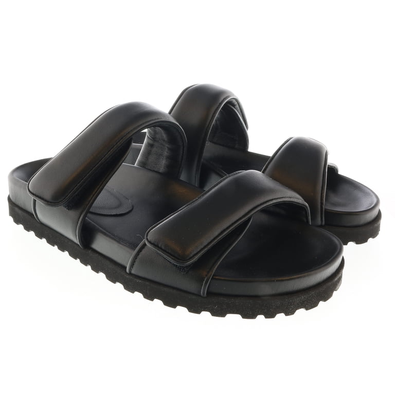 Gia Borghini Gia x Pernille Double Strap Leather Slides