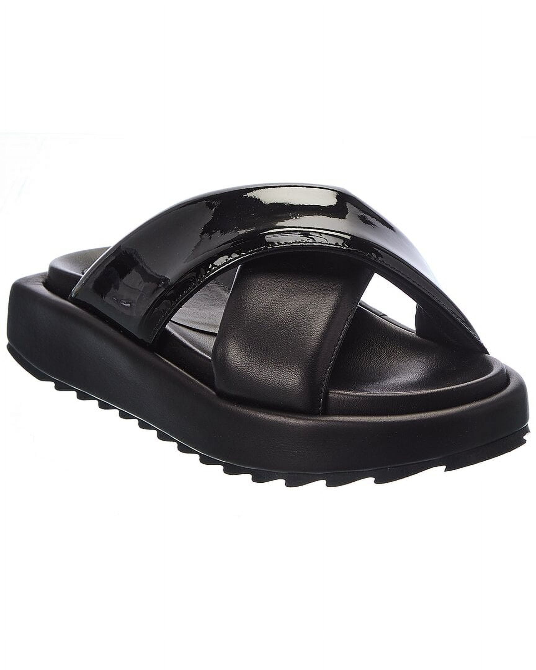 サンダル・ミュール Gia Borghini Black Leather Platform Sandals Gia Borghini Female Black Platform Sandal Neutrals Sizes IT