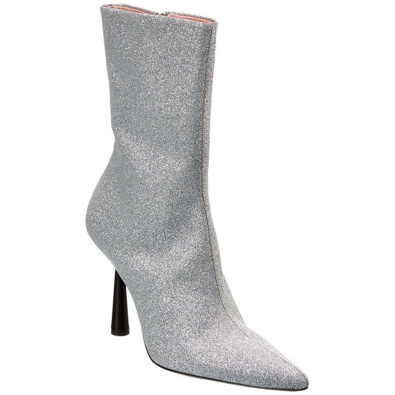 Gia Borghini Rosie 07 Glitter Boot, 38.5, Silver