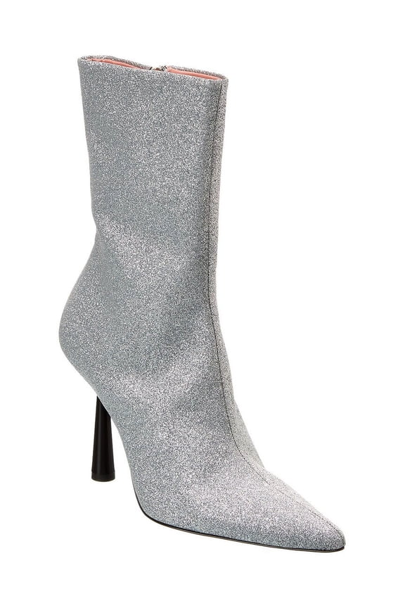 Gia Borghini Rosie 07 Glitter Boot, 38.5, Silver