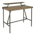 Gia Industrial Counter Table Rustic Brown WoodPressed Grain Bamboo