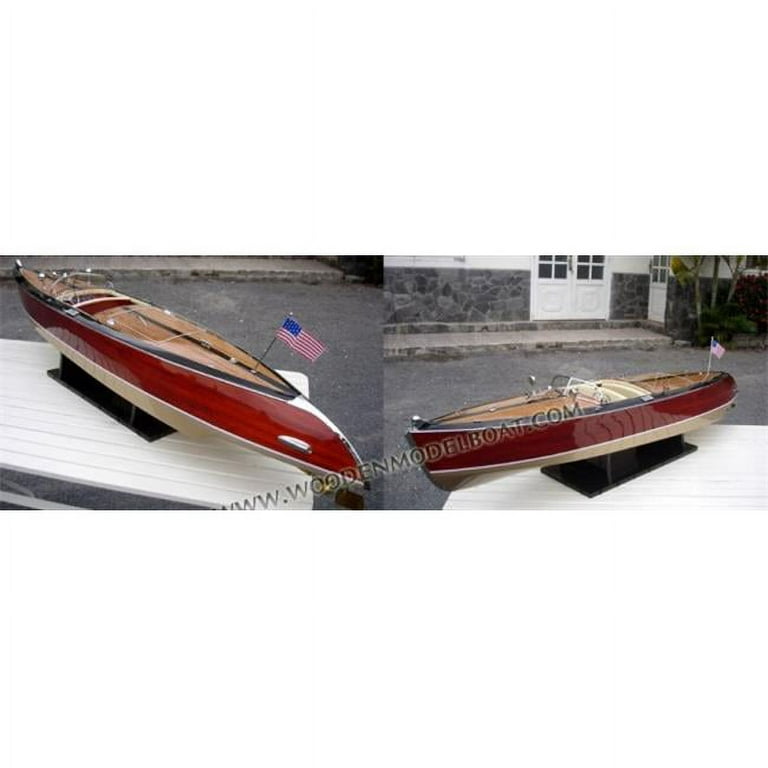 Gia Nhien SB0022P-100 Stan Craft Torpedo Wooden Model Speed Boat