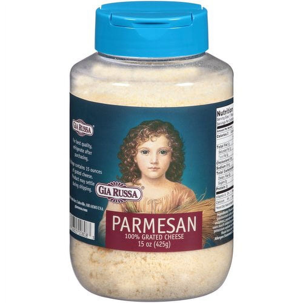 Gia Russa 100 Grated Parmesan Cheese, 15 oz