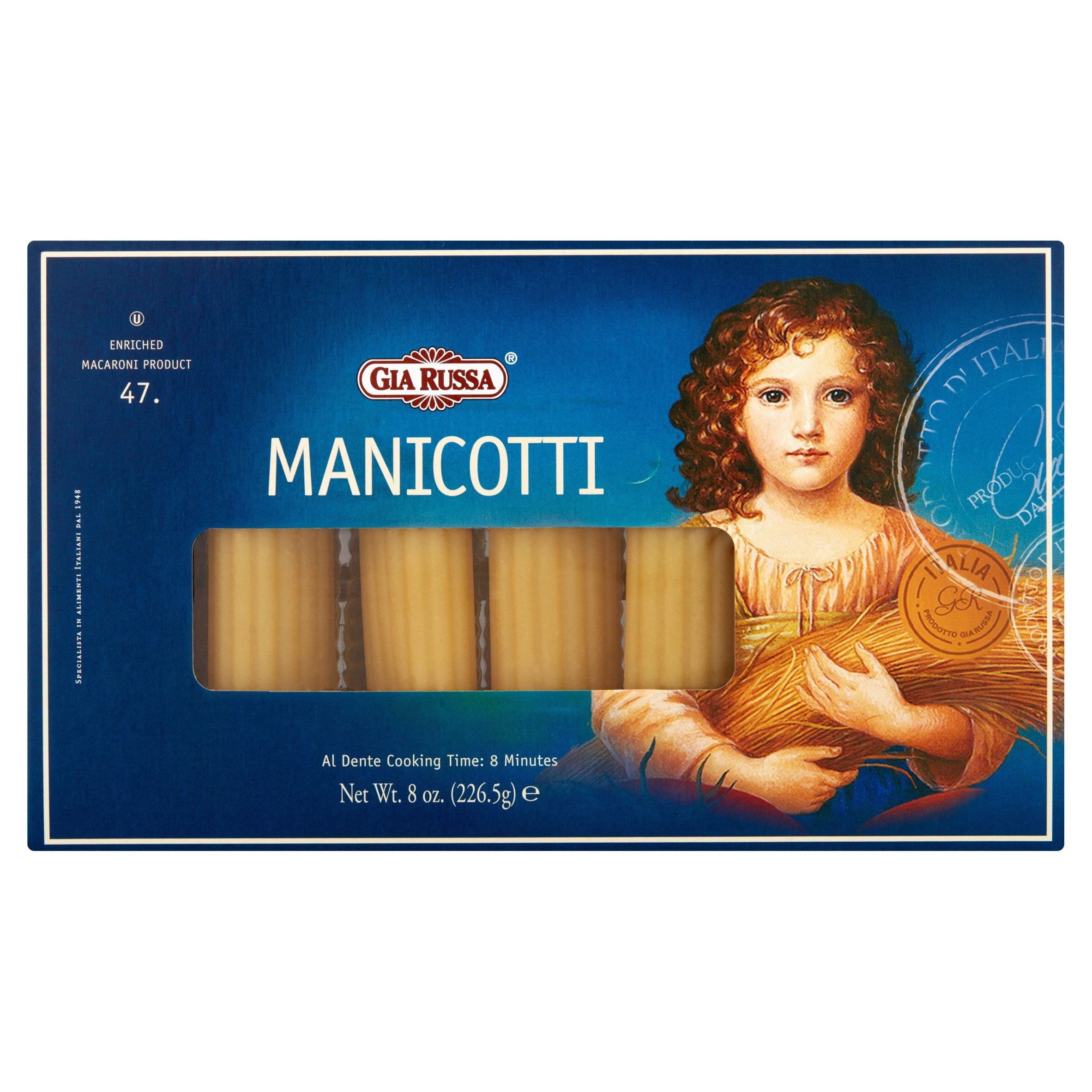 Gia Russa 47 Manicotti, 8 oz - Walmart.com