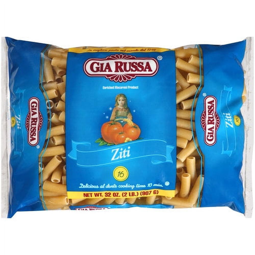 Gia Russa Ziti Pasta, 32 oz dried ziti pasta
