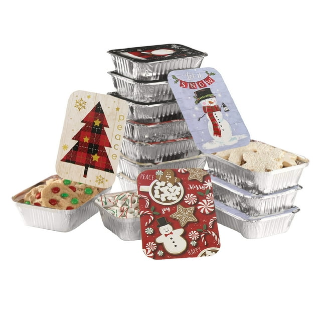 Gia's Kitchen 24-Piece Disposable Aluminum Pans with Lids - Heavy Duty