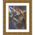 thumbnail image 1 of Giacomo Balla 12x14 Gold Ornate Wood Frame and Double Matted Museum Art Print Titled - Mercury Passing in Front of the Sun (Mercury Passing Before the Sun) (1914), 1 of 4
