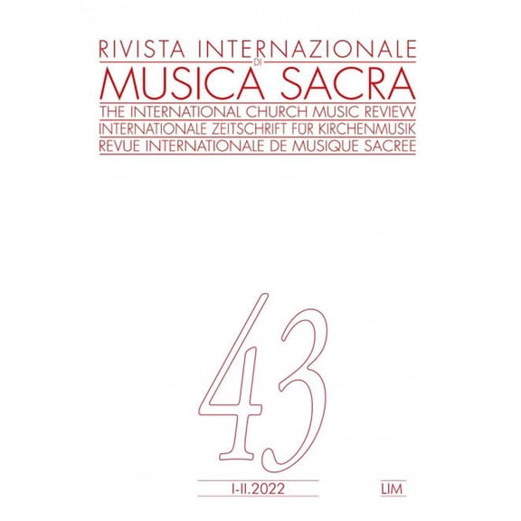 Giacomo Baroffio RIMS XLIII 1-2 - 2022 (Paperback)