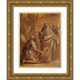 thumbnail image 1 of Giacomo Cavedone 12x14 Gold Ornate Wood Frame and Double Matted Museum Art Print Titled - Christ and the Centurion (1577), 1 of 4