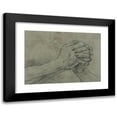 thumbnail image 1 of Giacomo Cavedone 18x14 Black Modern Framed Museum Art Print Titled - Clasped Hands (Verso) (C. 1612), 1 of 5